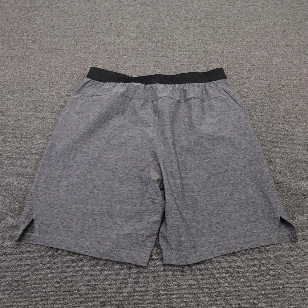 Adidas Shorts Mens XL Gray Jersey Athletic Drawstring Stretch Running Gym